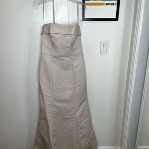 Amsale Strapless Cream Gown